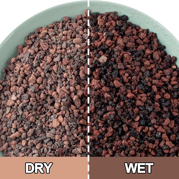 CJGQ 3lb Mix Lava Rocks for Plants-Horticultural Volcanic Rock Gravel for Landscaping Plants Drainage, Succulents, Bonsai, Vase Fillers, Terrarium Plants, Top Dressing