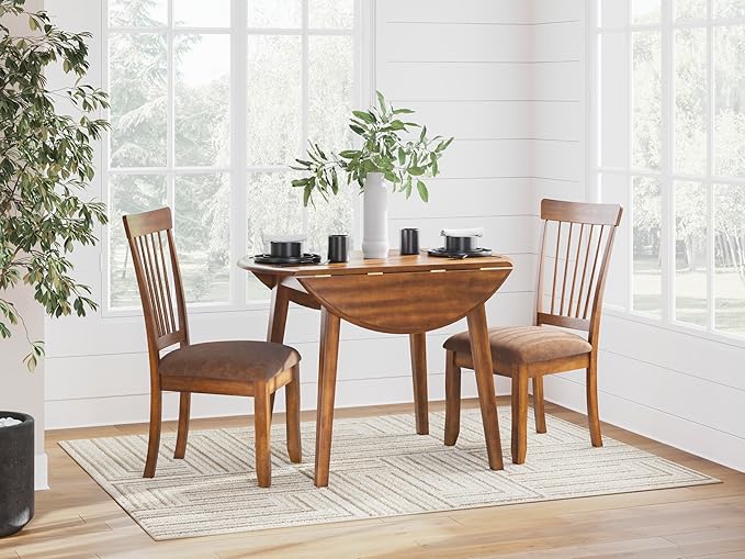 Signature Design by Ashley D199-01 Berringer 18" Rustic Dining Chair with Cushions, 2 Count, Light Brown