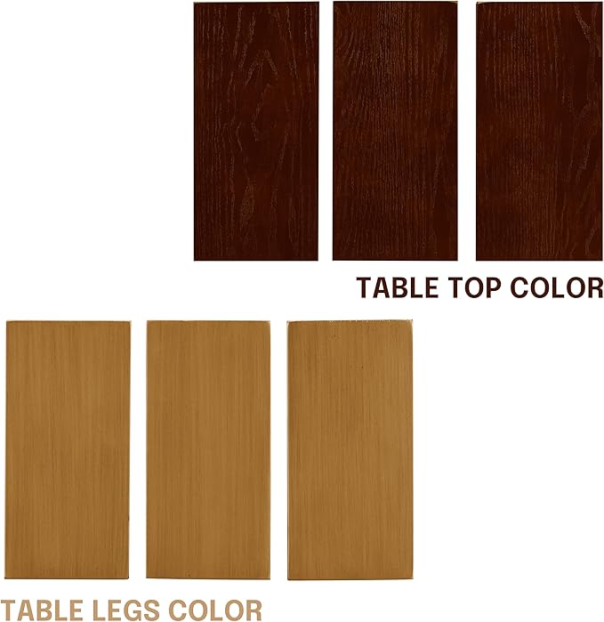 NTC Tribase 47 Inch Modern Design, Round Dinner Table for Dining Room, Living Room Furniture, Effortless Assembly, Dark Walnut