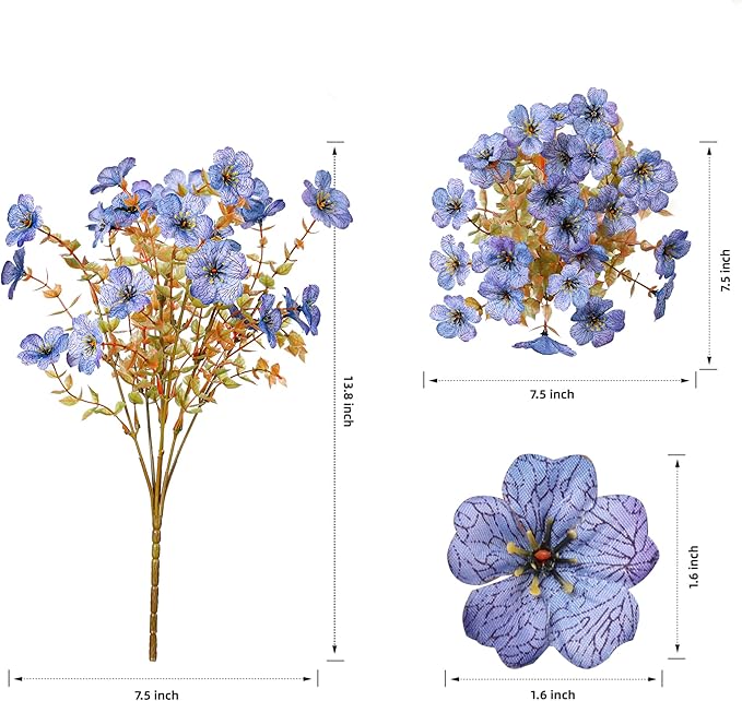 Artificial Fall Flowers Fake Mums for Outdoor Autumn Decoration, 12 Bundles Faux Silk Orange Yellow Mums Daisy Look Real UV Resistant for Outside Home Porch Patio Planter (Fall-6multicolor)