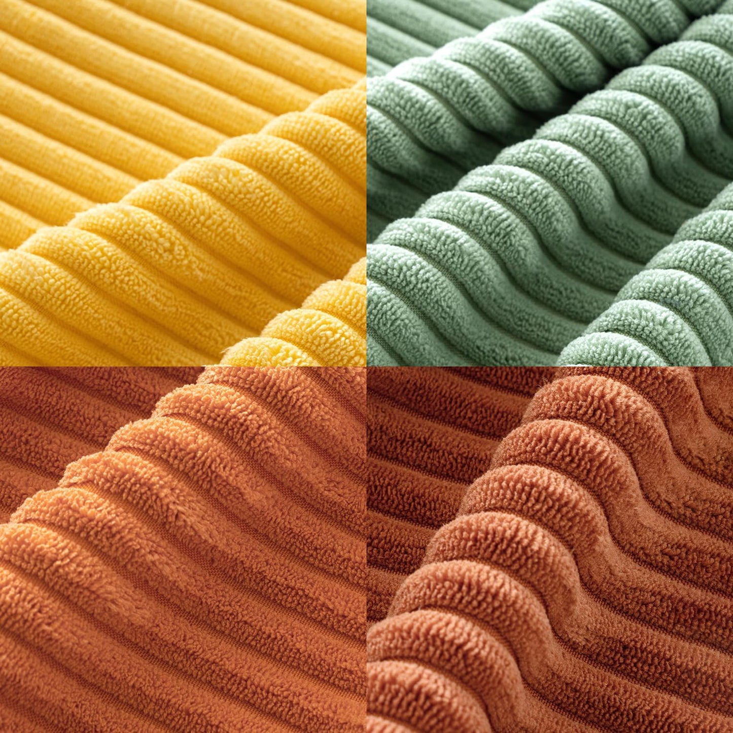 MIULEE Fall Decorative Throw Pillow Covers 20x20 Inch Set of 4, Vibrant Cushion Covers Vintage Retro Home Decor, Mix and Match Color Clash Design for Sofa Couch Bed Living Room Yellow Rust Green