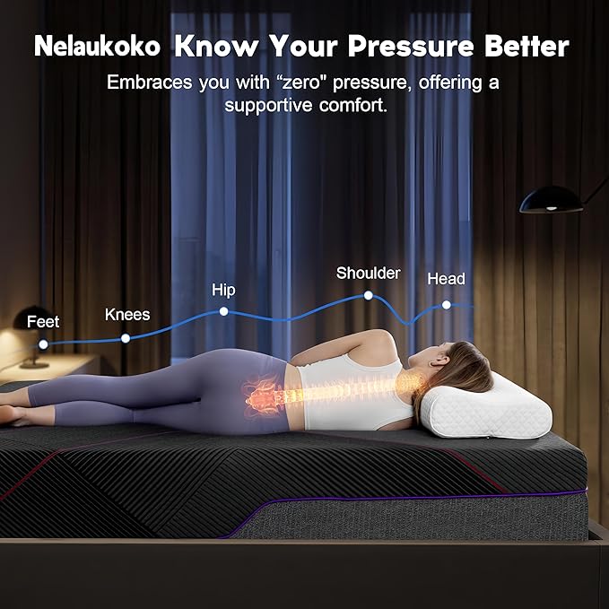 12 Inch Queen Size Mattress, Gel Memory Foam Mattress in a Box, Medium Firm Feel with Cooling Technology & Pressure Relief, CertiPUR-US Certified, Motion Isolation, Removable Washable Cover