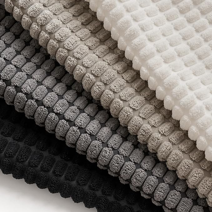 MIULEE Timeless Neutral Pillow Covers 22x22 Inch Set of 4 Mid Century Modern Grey Throw Pillows Rustic Corduroy Couch Pillowcases Nordic Home Decor for Sofa Cushion Living Room Bed