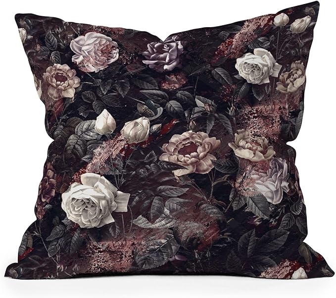 Society6 Exotic Garden-Night III Throw Pillow Insert-Home Decor by Burcu Korkmazyurek, 16" x 16"