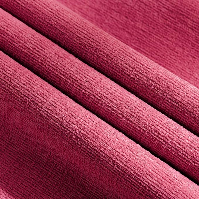 MIULEE Hot Pink Red Couch Pillow Covers 20x20 Inch, Set of 2 Soft Chenille Decorative Square Throw Pillow Covers Farmhouse for Sofa Living Room Bed