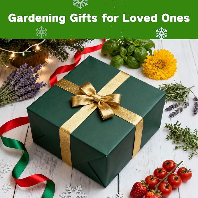Lush&Dew Year-Round USDA Zone 6 Heirloom Survival Seed Kit, 32 Varieties 30,000+ Seeds for Planting Vegetables Herbs, Gardening Gifts for Women Men, Raised Garden Bed, Greenhouse Indoor Outdoor