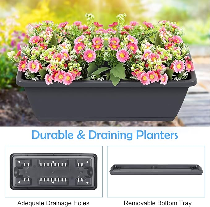 OYEAL Raised Garden Bed 4 Tier Vertical Garden Planter Indoor Outdoor Raised Planter Box with Legs Elevated Herb Garden Planters for Flowers Vegetables Plants, Grey