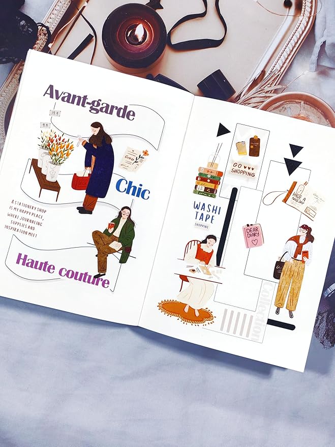 WT Pre-Cut Planner's Day 2 PET Tape, Single Roll, Original Designs, Waterproof Decorative Masking Tape for Journals, Planners, Scrapbooking, DIY Paper Projects