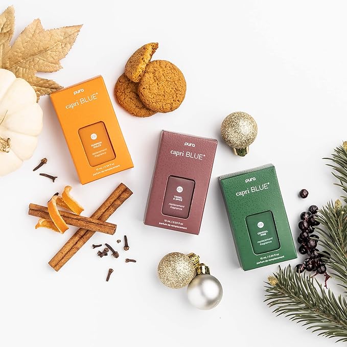 Capri Blue Pura Smart Home Plug-in Diffuser Refills – Includes 2 Capri Blue Pura Refills for Plug In Diffusers for Home - Long Lasting Luxury Scents - Crystal Pine (Pack of 2)