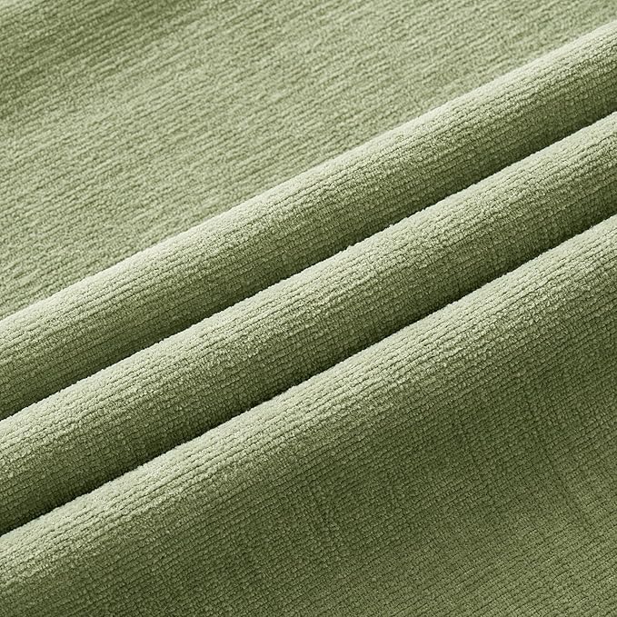 MIULEE Sage Green Couch Pillow Covers 20x20 Inch, Set of 2 Soft Spring Chenille Decorative Square Throw Pillow Covers Farmhouse for Sofa Living Room Bed