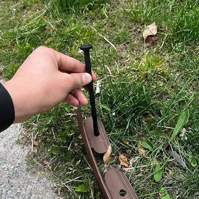 Landscape Edging 33ft,Garden Edging Borders[Extra Tall 4IN ] Flexible Lawn Edging Kit with 30pcs Spikes,Heavy Duty Landscaping Edge Mini Plastic Fence for Yard Grass Flower Bed -Brown