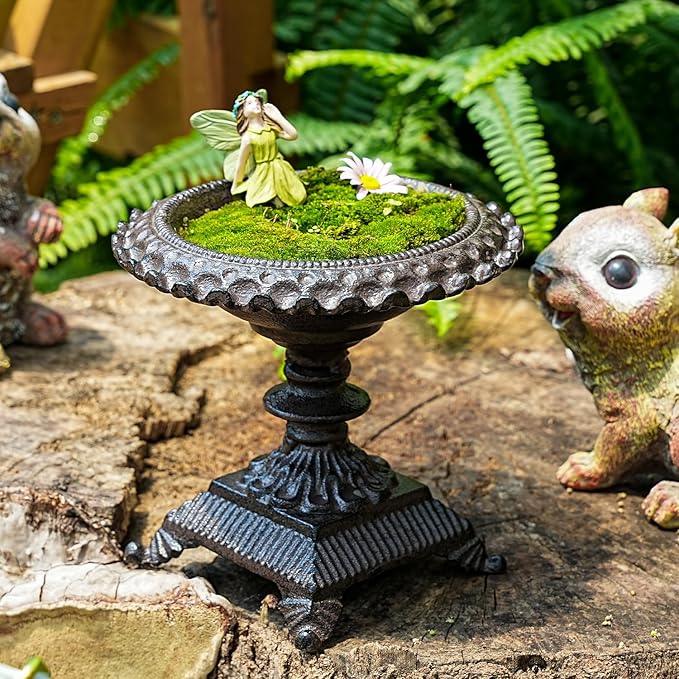 Sungmor Cast Iron Candle Holder - Rustic Style Decorative Pillar Candle Holders, Center Pieces Decoration for Table, Modern Farmhouse French Country Decor, 6.5" Candle Stand Fits Multi-Size Candles