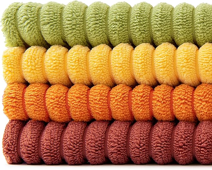 MIULEE Fall Burnt Orange Decorative Throw Pillow Covers 20x20 Inch Set of 4 Boho Color-Clash Cushion Covers Modern Farmhouse Pillow Cases Corduroy Striped Home Decor for Couch Sofa Bed