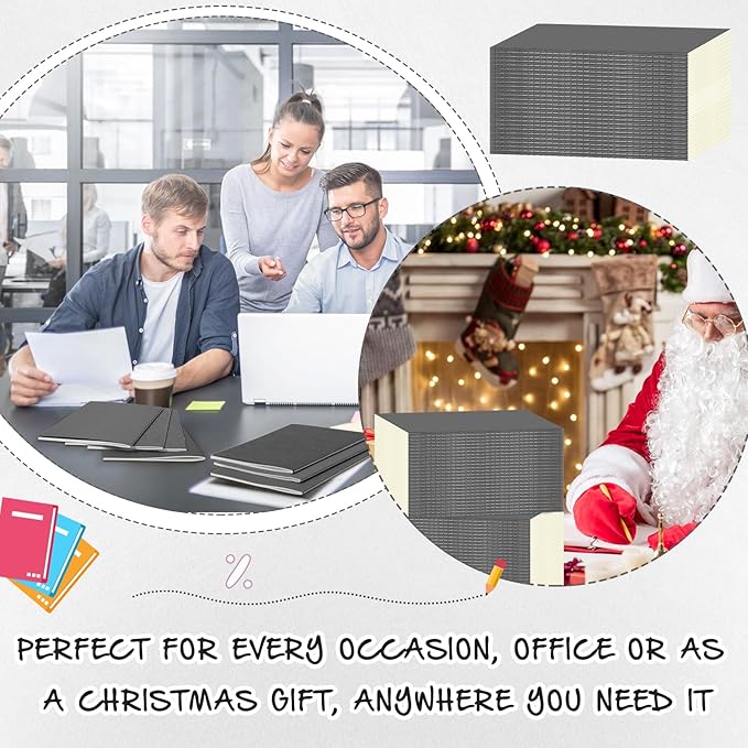 Handepo 100 Pack Composition Notebooks A5/A6 Ruled Lined Composition Kraft Notebooks Bulk Soft Cover Journals Travel Diary Memo for Students Classroom Office Supplies(A5,Gray)