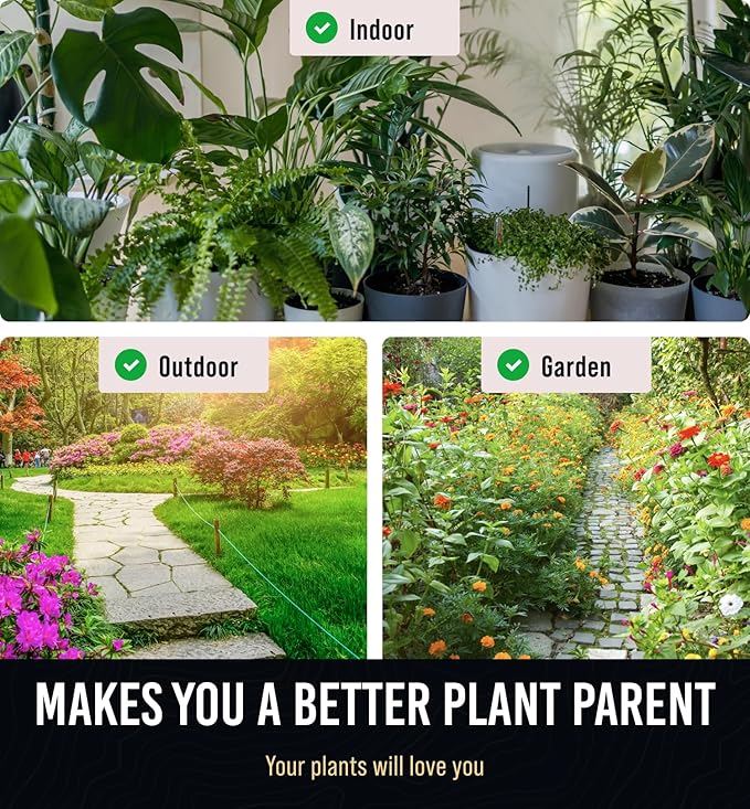 GROWIT Soil Water Monitor for Plants - Soil Moisture Meter | Hydrometer for Plants | Plant Moisture Meter Houseplants | Water Tester for Plants | Farming Indoor and Outdoor Plants-Teal