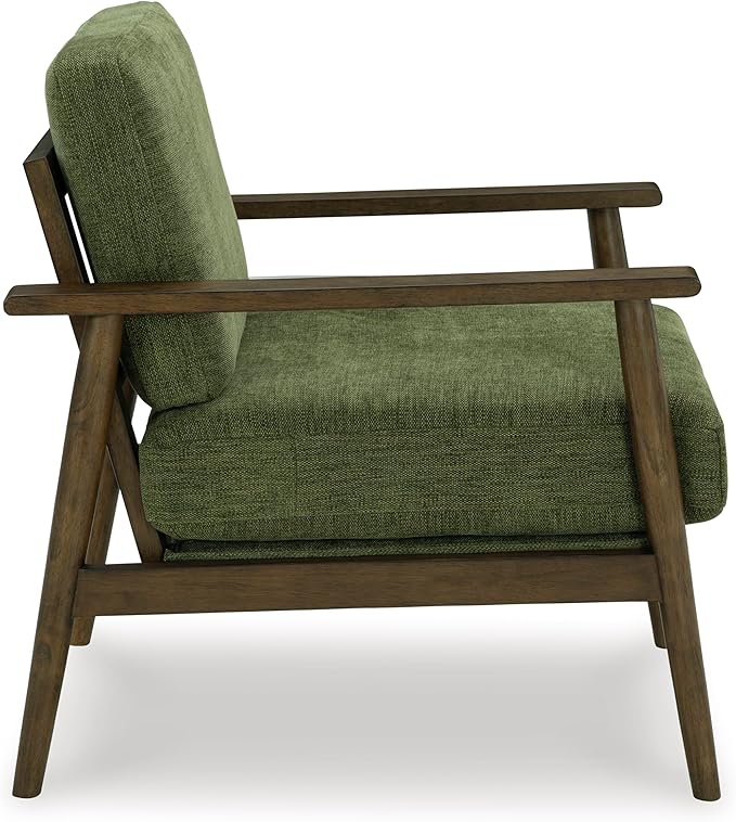 Signature Design by Ashley Bixler Mid-Century Modern Upholstered Showood Accent Chair, Green