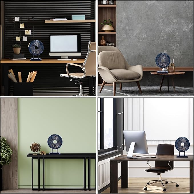 Minimalist Round Statue Above Cabinet Decor Kitchen, Modern Decorative Sculpture Home Decorations for Living Room Coffee Table, Office Decor Items, Center Pieces Decoration (Blue)