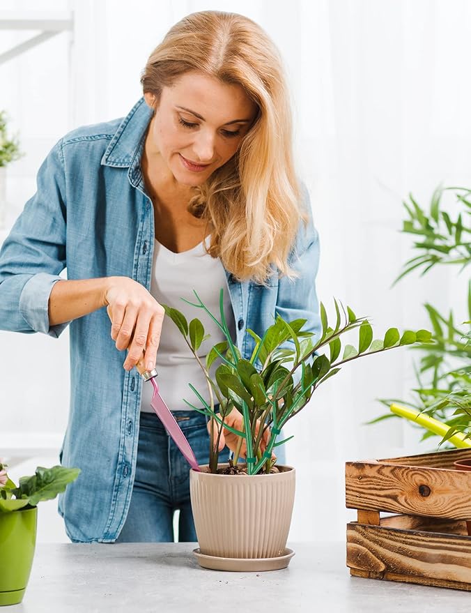 NiHome Comprehensive Plant Support Stake Set of 8 - Durable, UV Resistant 39.5" Stakes with Extension Poles, Orchid Clips & Plant Ties for Climbing Indoor & Outdoor Plants, Monstera, Pothos & More