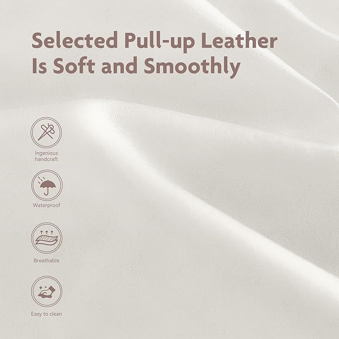 ALPHA HOME 24 Inch Bar Stools Set of 4 Kitchen Counter Stools with Back Pu Leather Counter Chair Counter Height Bar Stools with Upholstered Footrest Sturdy Chromed Metal Steel Frame, White