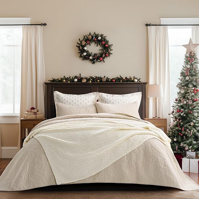 EVERGRACEHOME Chunky Chenille Knit Throw Blanket for Couch, Soft Luxurious Moss Stitch Blankets for Bed, Cozy Decorative Farmhouse Knitted Throws for Sofa, Ivory White, 60" x 80"