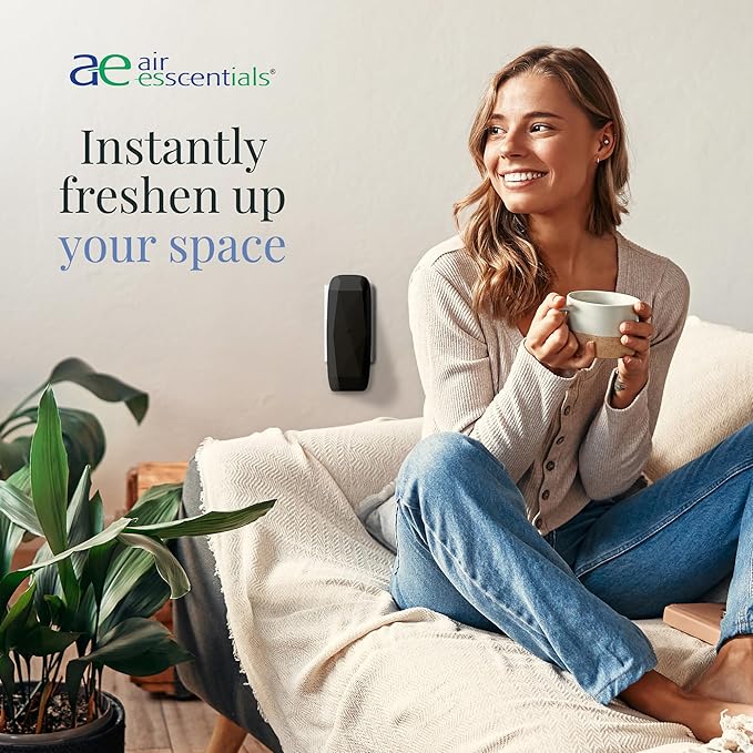 Air Esscentials The Diamond Gift Set, Smart Scent Air Machine for Home with Refreshing Herbal & Citrus Aromas, Waterless Fragrance Oil Diffuser, White Tea & Thyme, Green Tea Lemongrass, Black