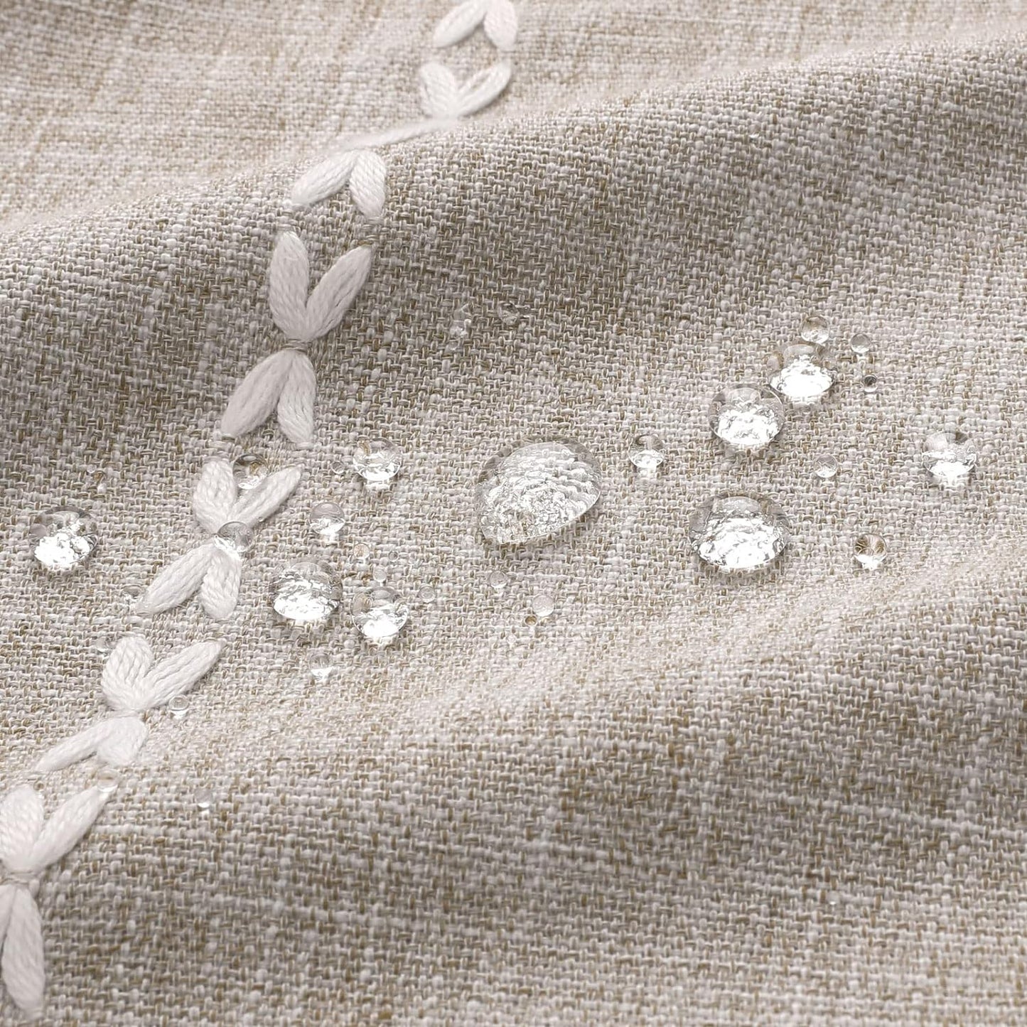 MitoVilla Tan Small Stall Shower Curtain 36 x 72, Taupe Half Size Narrow Polyester Linen Fabric Shower Curtains for Boho Farmhouse Bathroom Decor, Wrinkle Resistant Cloth Shower Curtain