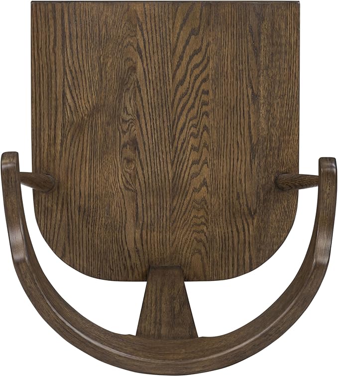 Poly & BARK Mid Century Modern Enzo Tundra Brown Dining Chair 2.0 – Solid Oak Wood Splat Back Chair, 18" Seat Height, 32" Tall – Stylish MCM Kitchen & Dining Room Chair