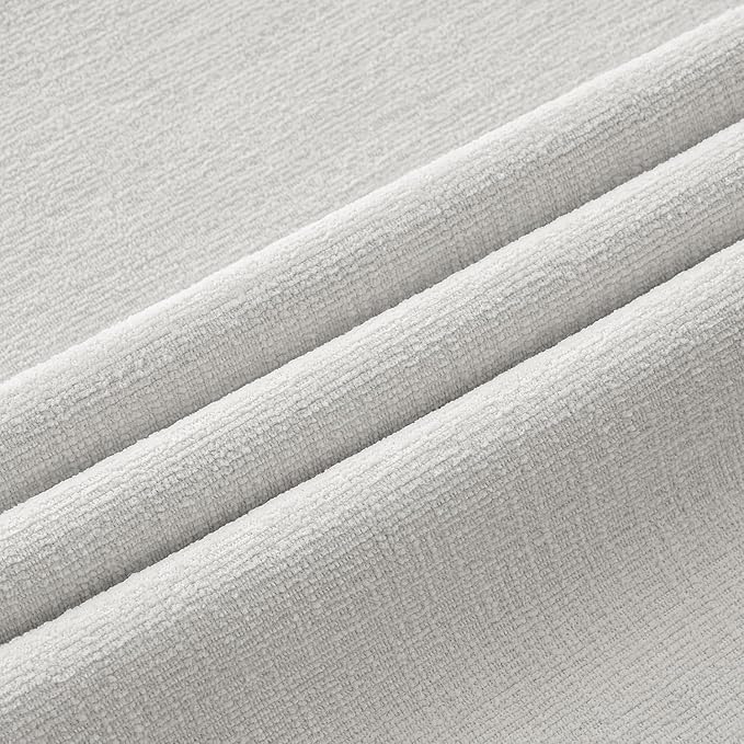 MIULEE Light Grey Couch Pillow Covers 20x20 Inch, Set of 2 Soft Chenille Decorative Square Throw Pillow Covers Farmhouse for Sofa Living Room Bed