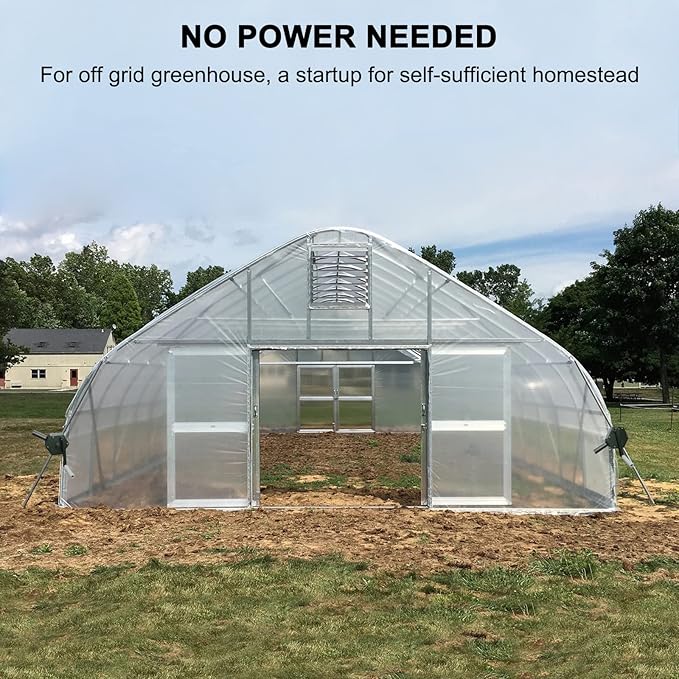 UYGALAXY 2PCS Greenhouse Sidewall Manual Film Roll up Hand Crank Winch for Greenhouse Ventilation ﻿Agricultural