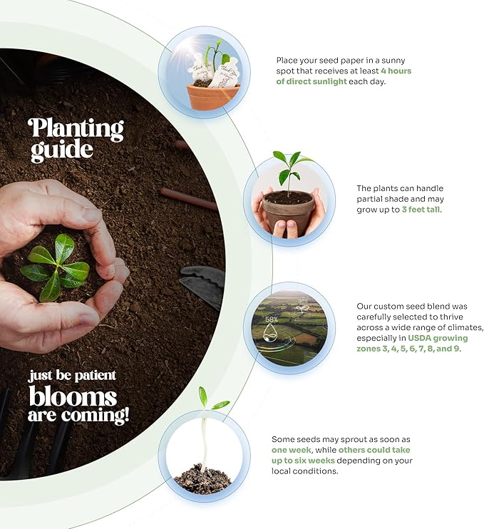 Set of 24 – Plantable Seed Paper Embedded with Wildflower Seeds for Bridal Shower, Wedding Gift, Birthday, & Other Milestone Celebrations (Yellow - Bee Set)