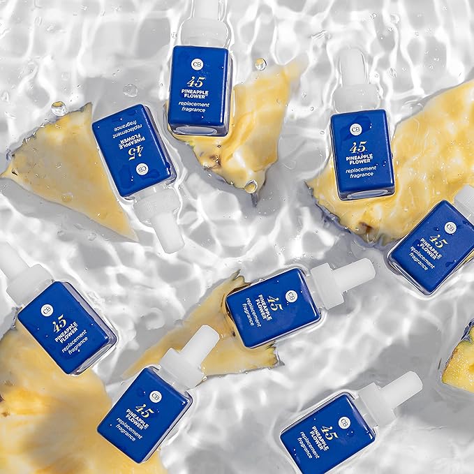 Capri Blue Pura Smart Home Plug-in Diffuser Refills – Includes 2 Capri Blue Pura Refills for Plug In Diffusers for Home - Long Lasting Luxury Scents - Pineapple Flower (Pack of 2)