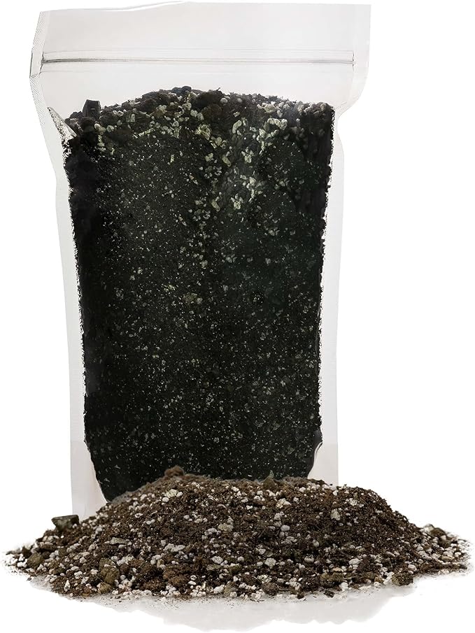 Premium African Violets and Gesneriad Premium Soil Mix by Gardenera - Horticultural Perlite (25%) + Vermiculite (25%) + Sphagnum Peat Moss (50%) - Made in USA - (3 Quart Bag)