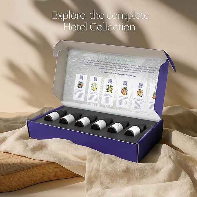 Levona Scent Essential Oil - Luxury Aroma for Home, Office, Hotel & Spa, Ideal for Humidifiers & Diffusers, Hotel Fragrance with Nutmeg, Lemon & Rose - 10ml / 0.33 fl oz, Moonlight in Paris