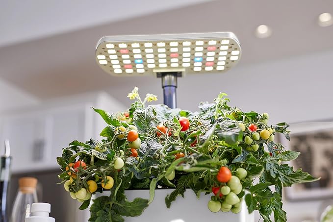 AeroGarden Harvest Lite, Indoor Garden Hydroponic System with LED Grow Light, Holds up to 6 AeroGarden Pods, Cream