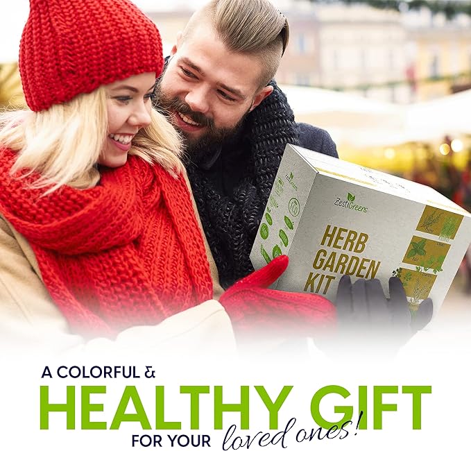 Deluxe Indoor & Outdoor Herb Garden Kit – 8 or The Most Popular Culinary Herbs with Pots & Soil for Windowsill or Patio Growing