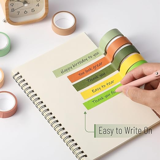 Mr. Pen Decorative Tape Set, 10 Pack - Colored Scrapbook Washi Tape for Craft Journaling