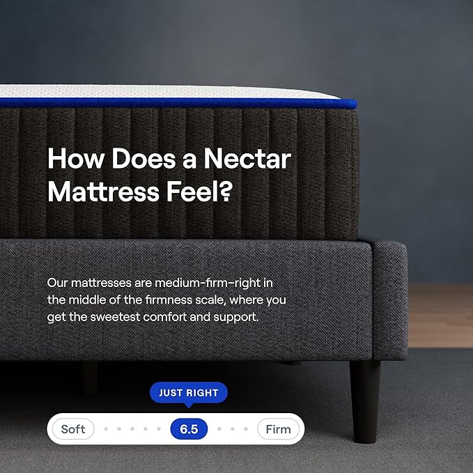 Nectar Hybrid Twin Mattress 12 Inch - Medium Firm Gel Memory Foam - Steel Springs - Cooling Technology - 365-Night Trial - Forever Warranty