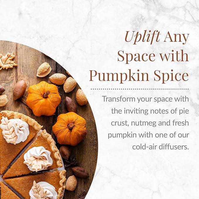 Pumpkin Spice Aroma Oil, Seasonal Essential Oil Blend for Diffusers & Scent Machines, Cozy Autumn & Holiday Fragrance, Cold-Air Diffuser Compatible, 100mL