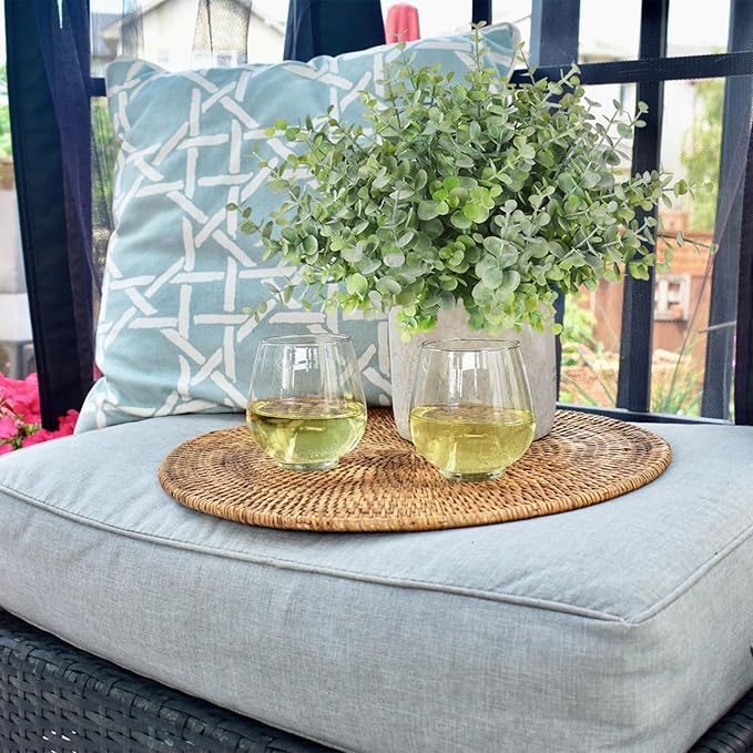 RECUTMS 12 Bundles Artificial Bushes Greenery Plants Stems Faux Shrubs Boxwood Plants Outdoor UV Resistant Fake Eucalyptus for Farmhouse Home Wedding Patio Backyard Indoor Outdoor Decor(Dusty Green)