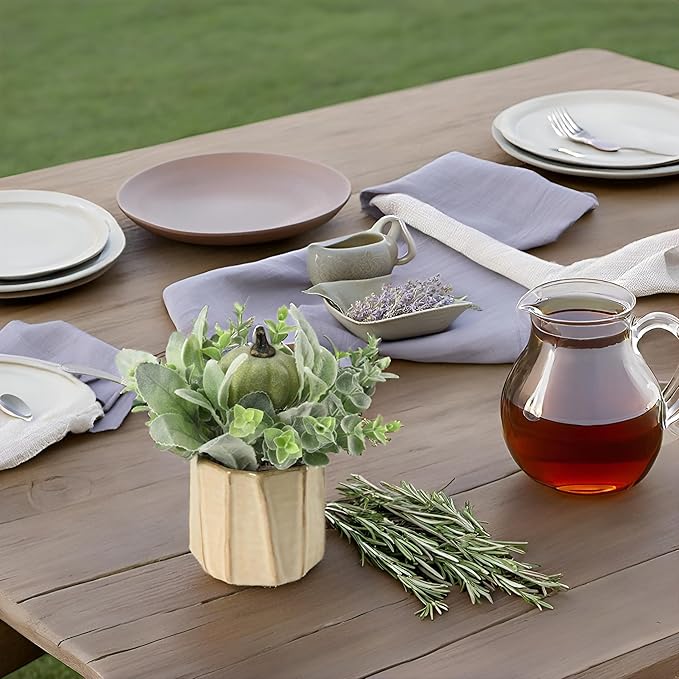 Timeless Luxe Bloom - Premium Artificial Fake Flower for Outdoor, Indoor, Garden, Home, Office, Bouquet Centerpiece Wedding, Event, Party Decoration (Perennial Pumpkin Joy)