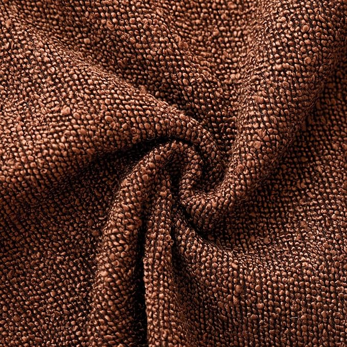 Foindtower Pack of 2, Decorative Textured Boucle Throw Pillow Covers Modern Accent Solid Pillow Cases Cozy Soft Couch Cushion Case for Chair Sofa Bedroom Living Room Home Decor 22x22 Inch Red Taupe