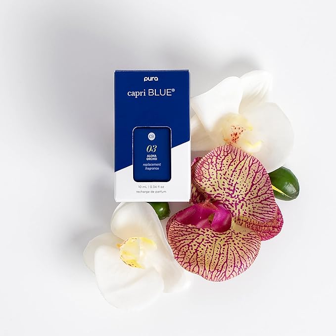 Capri Blue Pura Smart Home Plug-in Diffuser Refills – Includes 2 Capri Blue Pura Refills for Plug In Diffusers for Home - Long Lasting Luxury Scents - Aloha Orchid (Pack of 2)