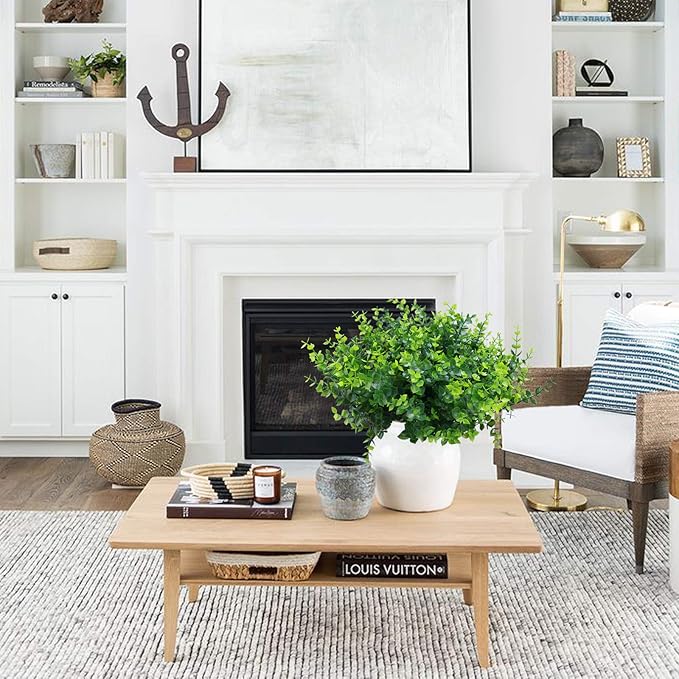 summer flower 10 Pack Artificial Boxwood Stems for Outdoors Unfading in The Sun Plastic Faux Plants Fake Foliage Shrubs Greenery for Garden Office Patio Wedding Farmhouse Indoor Decoration