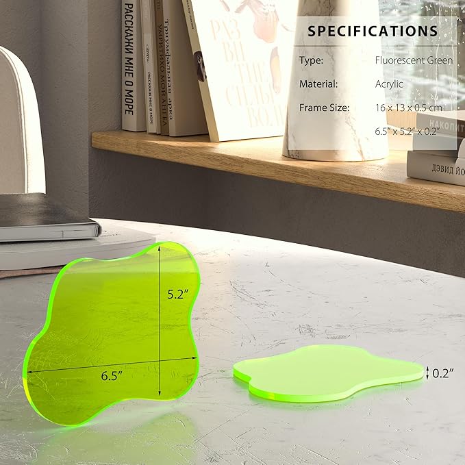 Acrylic Coaster for Desk, Clear Bar Drink Coaster, Clear Cloud Shape Coffee Cup Coaster, Perfect for Tabletop Protection and Accessories Display.