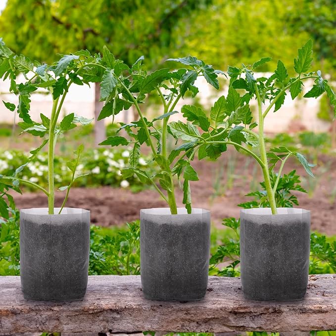 GREANER 12.6"x13.4" Seedling Bags, 25Pcs Nursery Growing Bags for Growing Vegetables, Fabric Pots for Seed Planting Succulents Vegetable Flower Potato Tomato