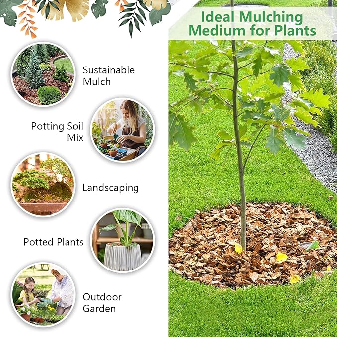 Legigo 6 Pack Coco Husk Chips- 6.6 LB 100% Organic Coconut Coir Chips Brick Potting Soil Mix with Low EC & PH Balance, Compressed Coconut Substrate Coco Chips Mulch Medium for Garden, Flowers, Plants