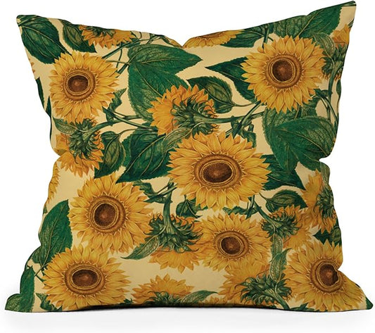 Society6 Helianthus Annuus Throw Pillow Insert-Home Decor by Burcu Korkmazyurek, 18" x 18"