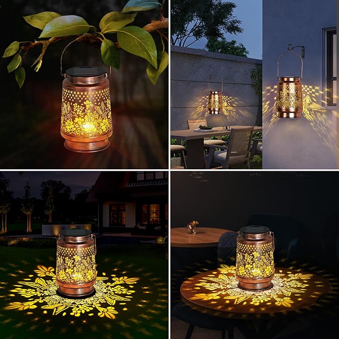 Solar Lantern Outdoor Lamp Waterproof Decorations Garden Decor, Christmas Birthday Gifts for Women, Mom, Grandma Decorative Garden, Yard, Patio, Lawn, Balcony Porch - Hummingbird