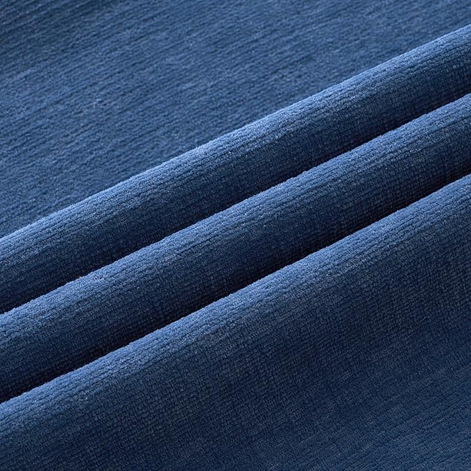 MIULEE Navy Blue Couch Pillow Covers 20x20 Inch, Set of 2 Soft Chenille Decorative Square Throw Pillow Covers Farmhouse for Sofa Living Room Bed