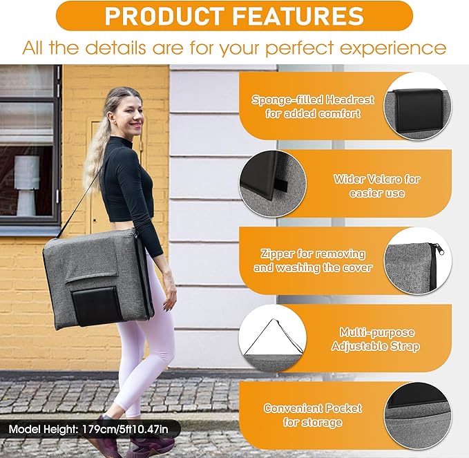 Floor Chair with Water Repellent Fabric 14-Position Adjustable Floor Chair with Back Support Portable Floor Seat for Adults Foldable Meditation Seat with Washable Cover (Dark Grey)